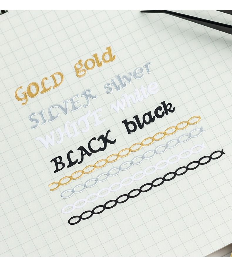 4 pcs Autocollants de calligraphie miniature 5