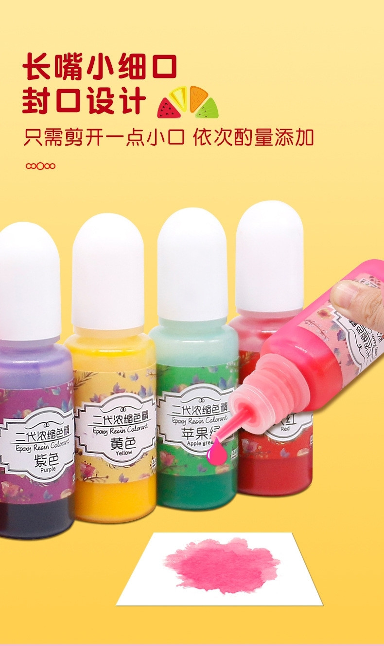 Agent colorant transparent pour résine époxy miniature 8