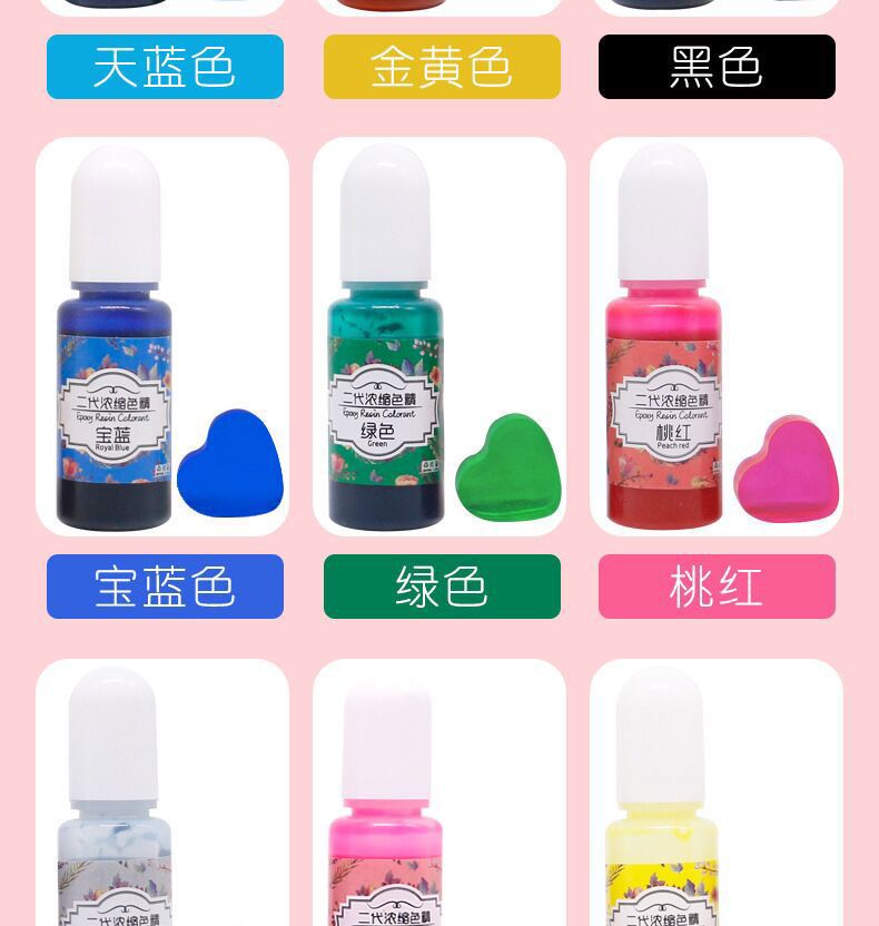 Agent colorant transparent pour résine époxy miniature 4