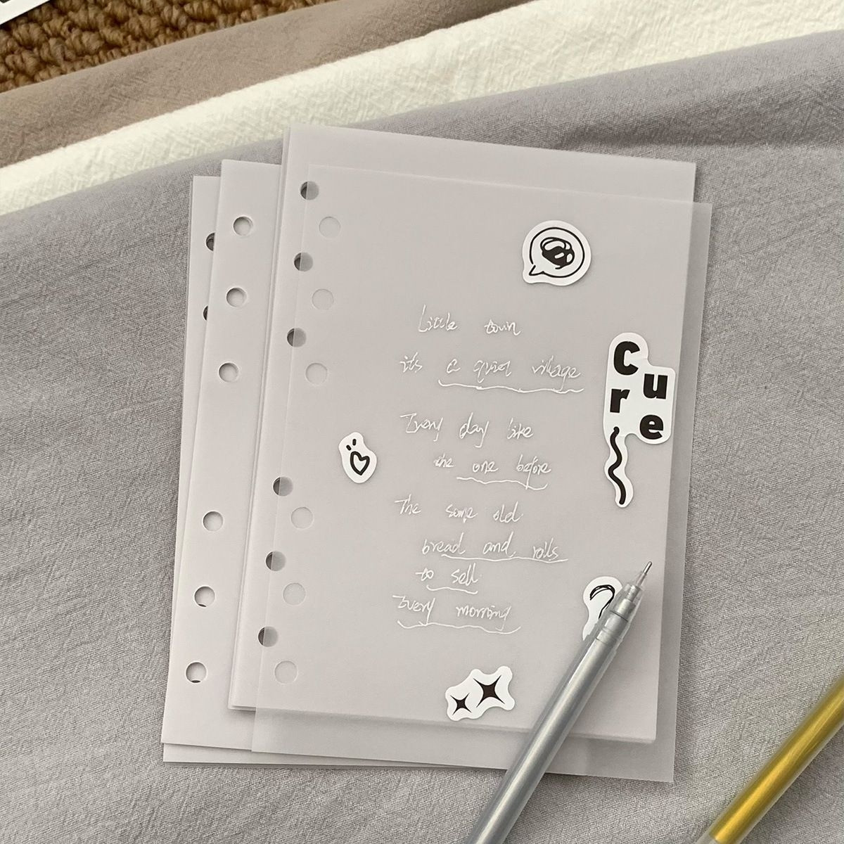 40pcs Feuilles intérieures de papier calque A6 miniature 2