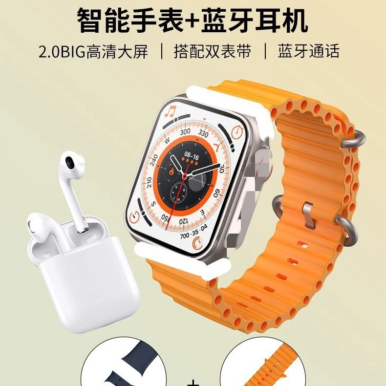 casque Bluetooth i8 2-en-1, montre bracelet miniature 3