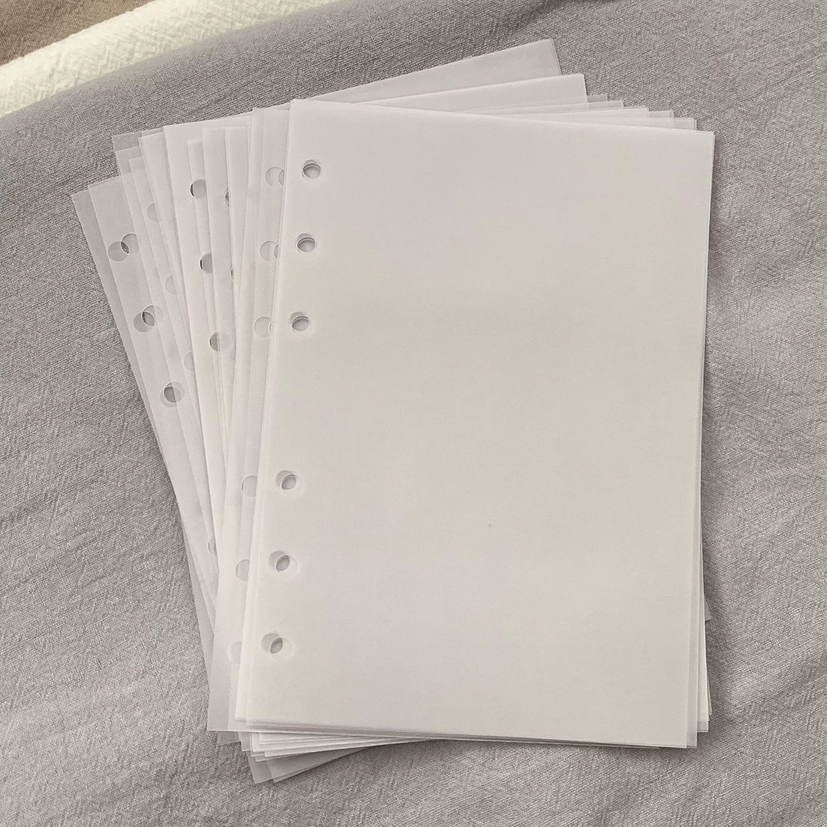 40pcs Feuilles intérieures de papier calque A6