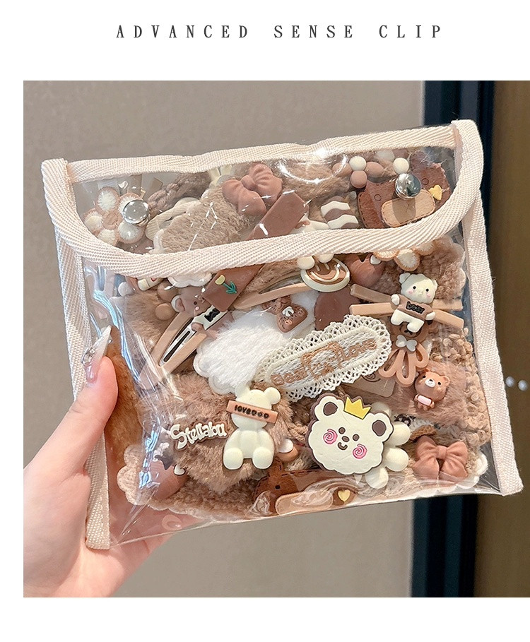 lot de 48 Pince à cheveux en peluche miniature 2