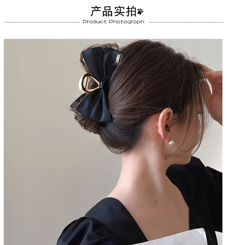 2 Pinces à cheveux nœud en satin miniature 2