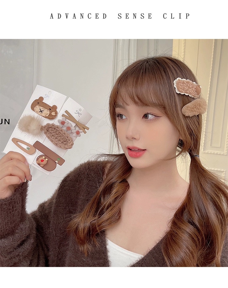 lot de 48 Pince à cheveux en peluche miniature 3