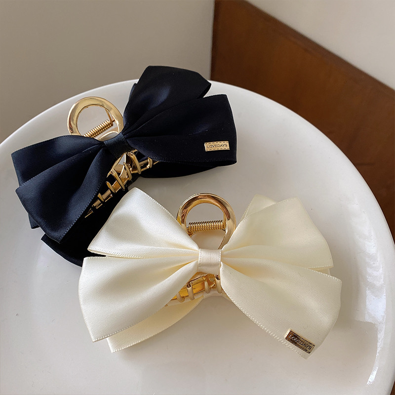 2 Pinces à cheveux nœud en satin