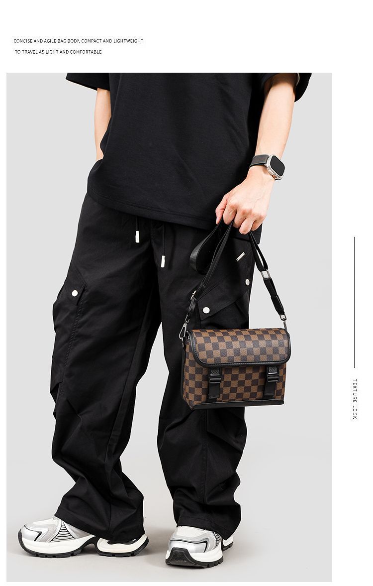 Sac bandoulière à carreaux miniature 5