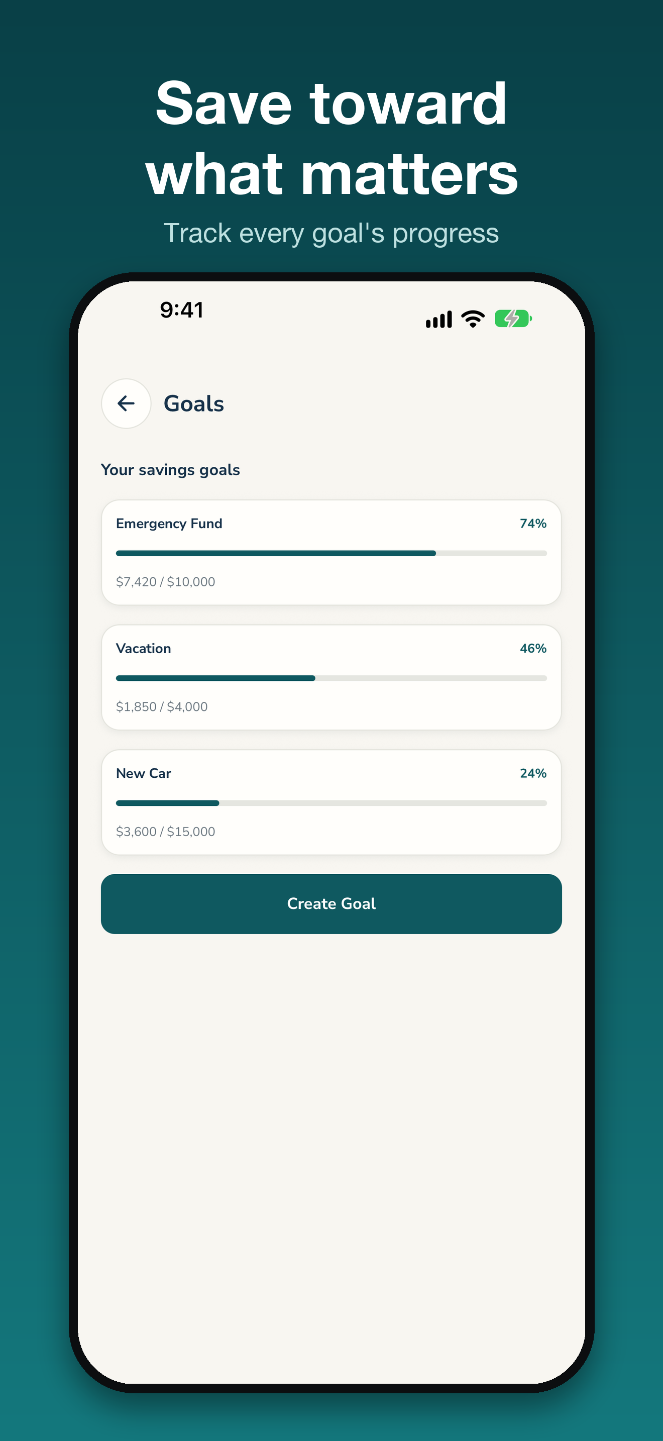 Save toward what matters