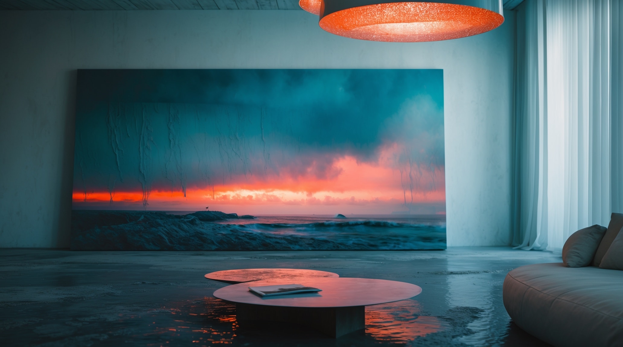 Large-Scale Abstract Art in Minimalist Luxury Interiors: The Definitive Design Statement