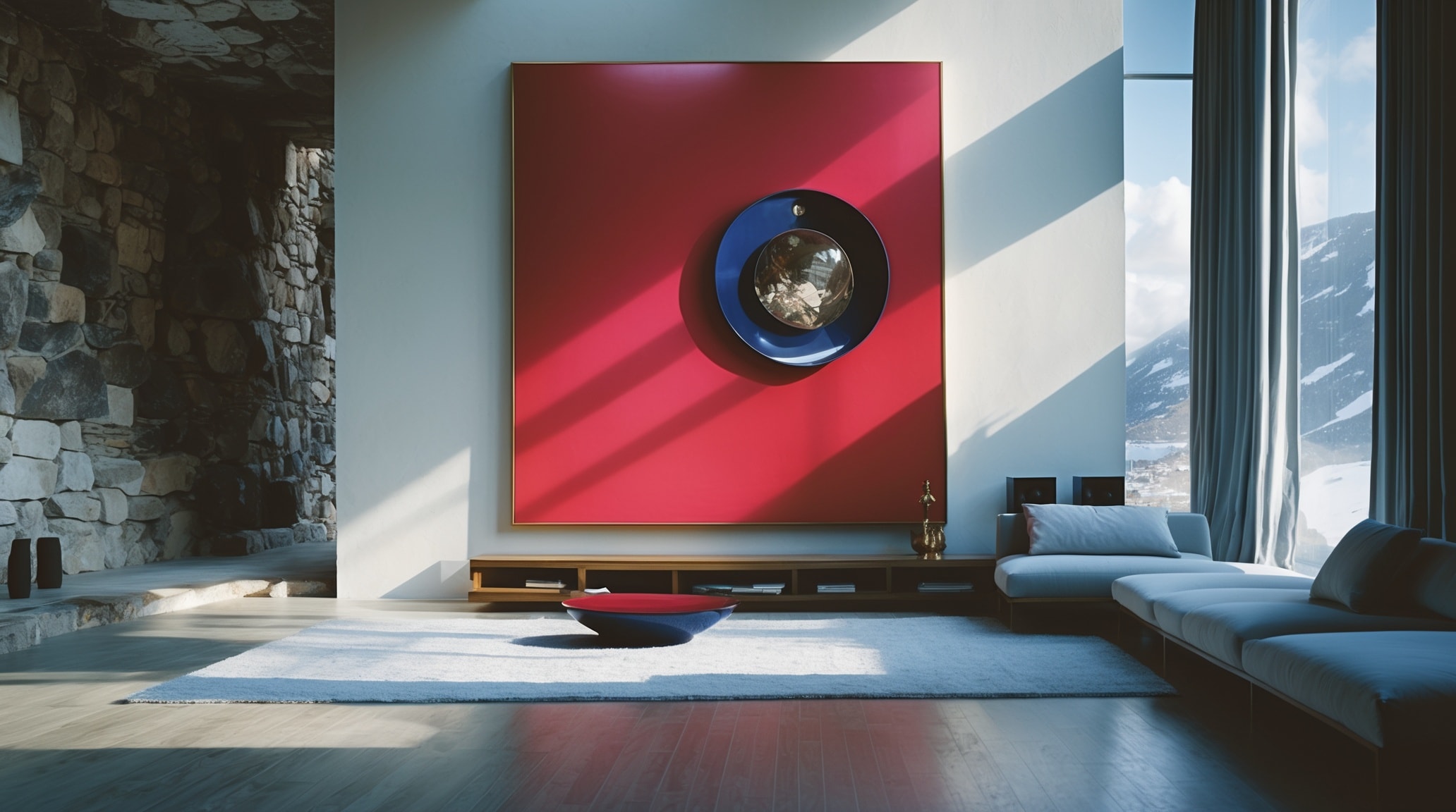 Large-Scale Abstract Art in Minimalist Luxury Interiors: The Definitive Design Statement - Scene