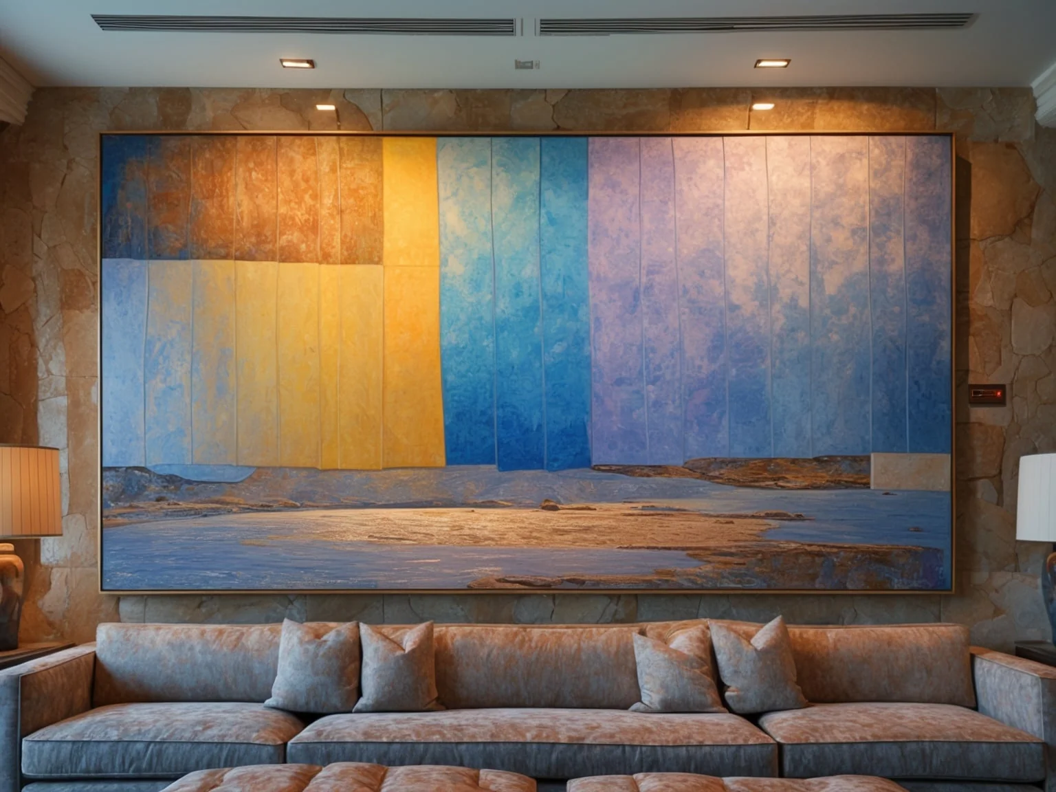 The Art of Scale: Why Large Abstract Wall Art Defines the Luxury Penthouse and Mansion Interior