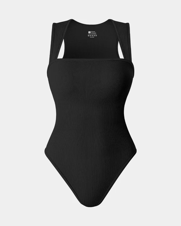 Square Neck Sleeveless Bodysuits