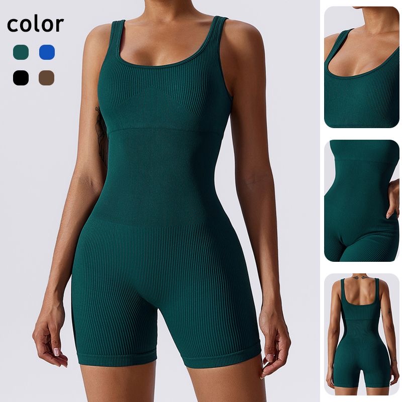 Ribbed Seamless Bodycon Romper 1