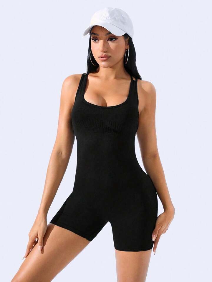 Ribbed Seamless Bodycon Romper 6