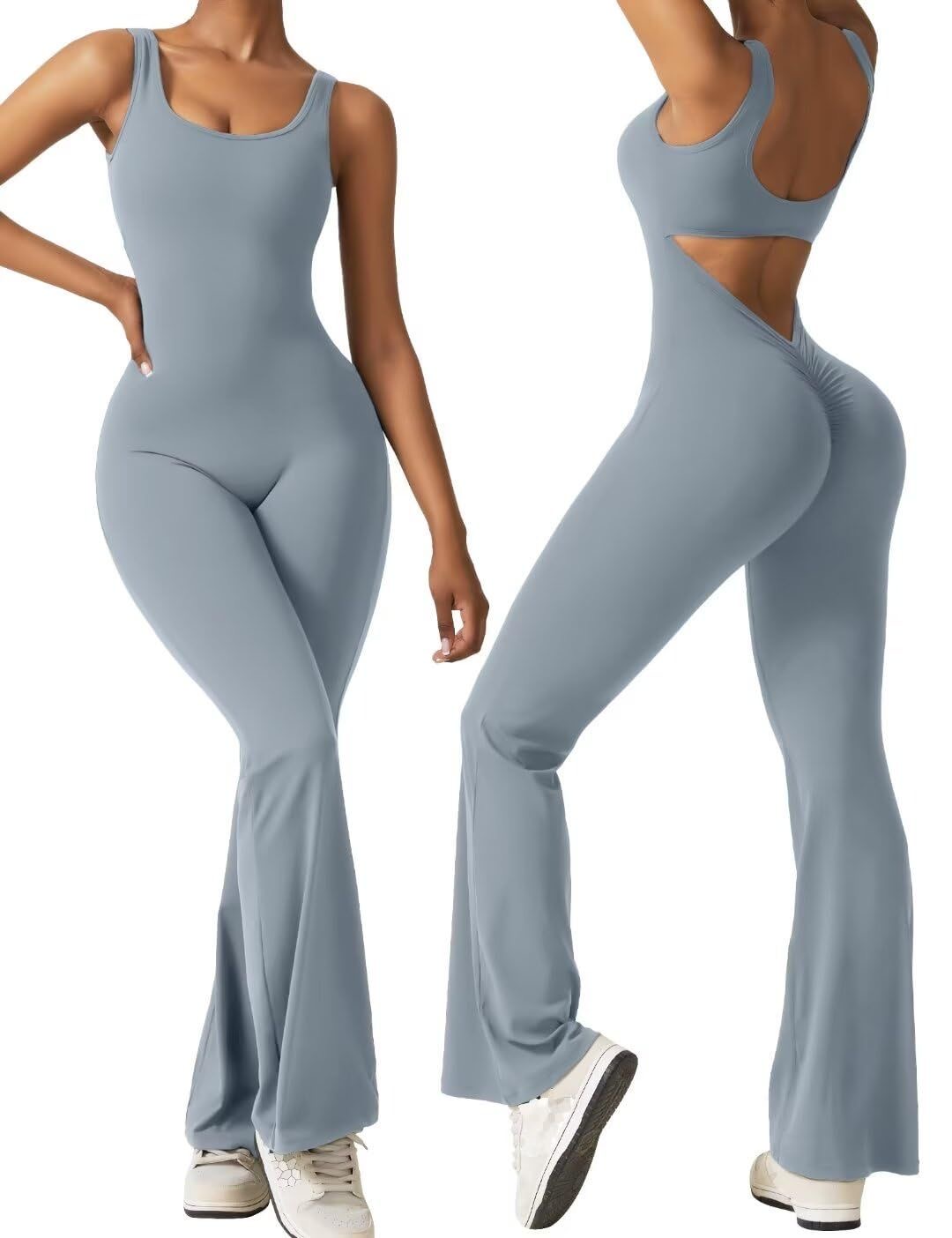 Seamless SculptFit Jumpsuit – Flared Leg Design