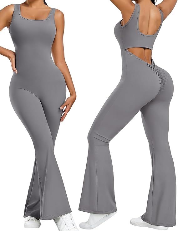Seamless SculptFit Jumpsuit – Flared Leg Design 1