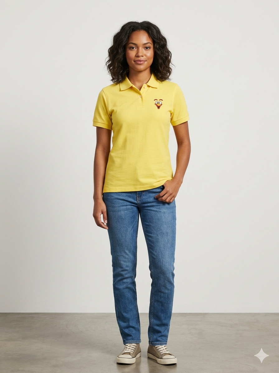 Angry Birds Playful Mascot Polo Shirt– Sunbeam Yellow 2