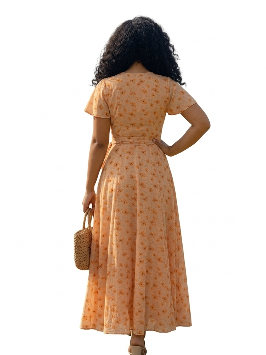 The Meadow Muse Floral Midi Dress by Xiarichanming 2