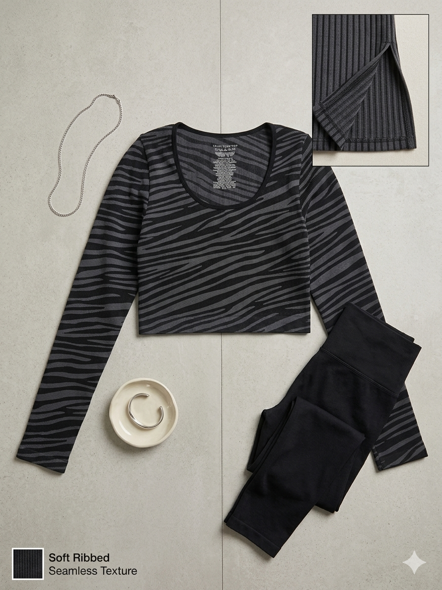 Shadow Stripe Seamless Performance Top