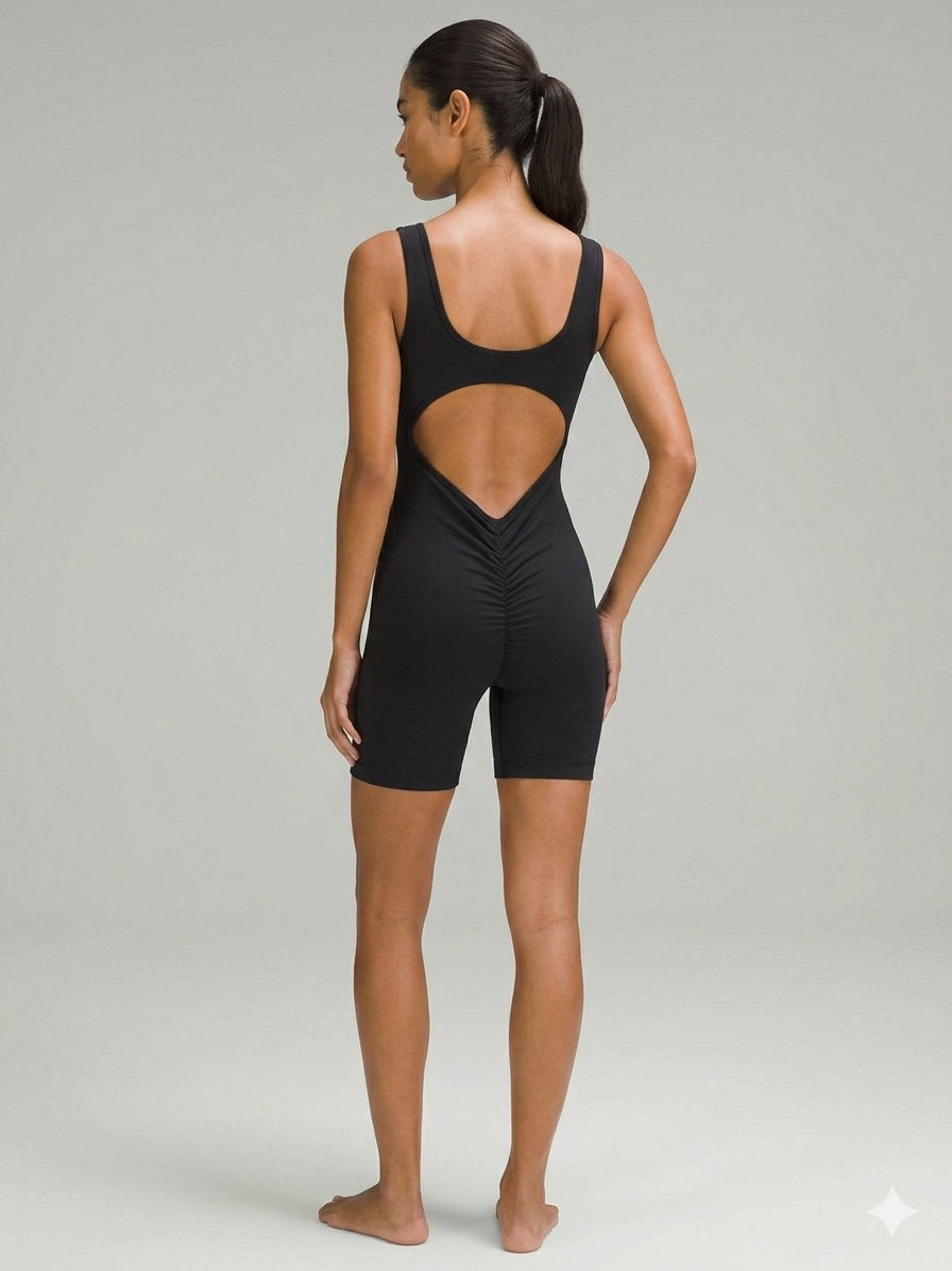 Sculpt & Flow Open-Back Romper 3