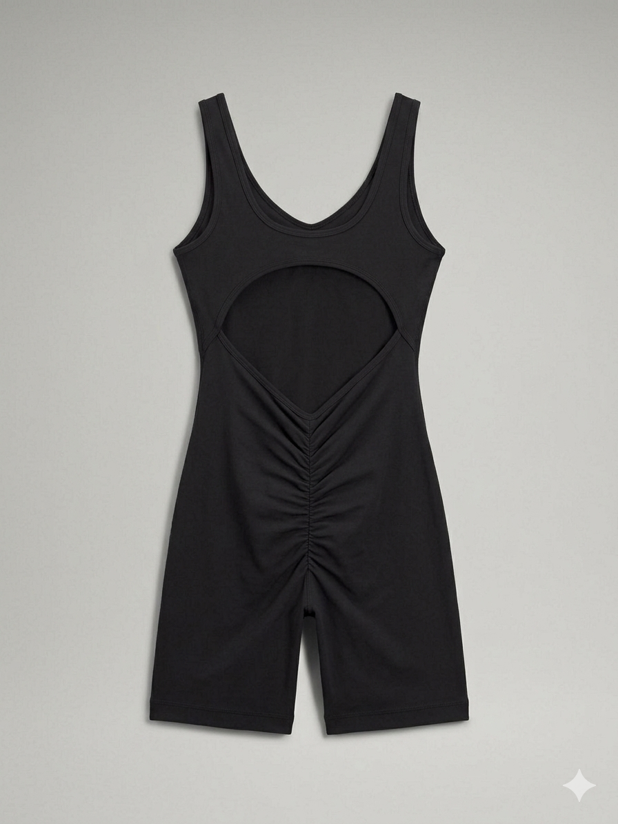 Sculpt & Flow Open-Back Romper 1