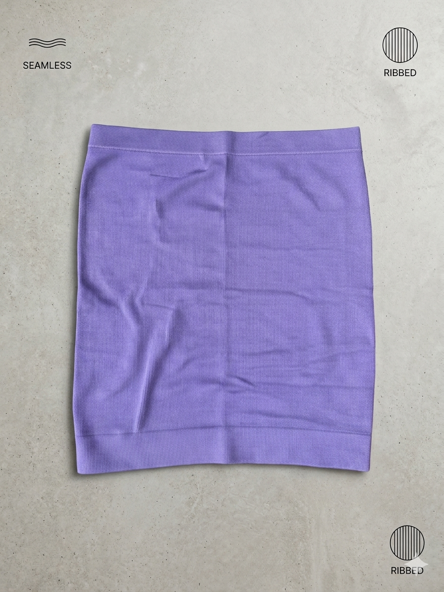 Seamless Ribbed Mini Skirt 1