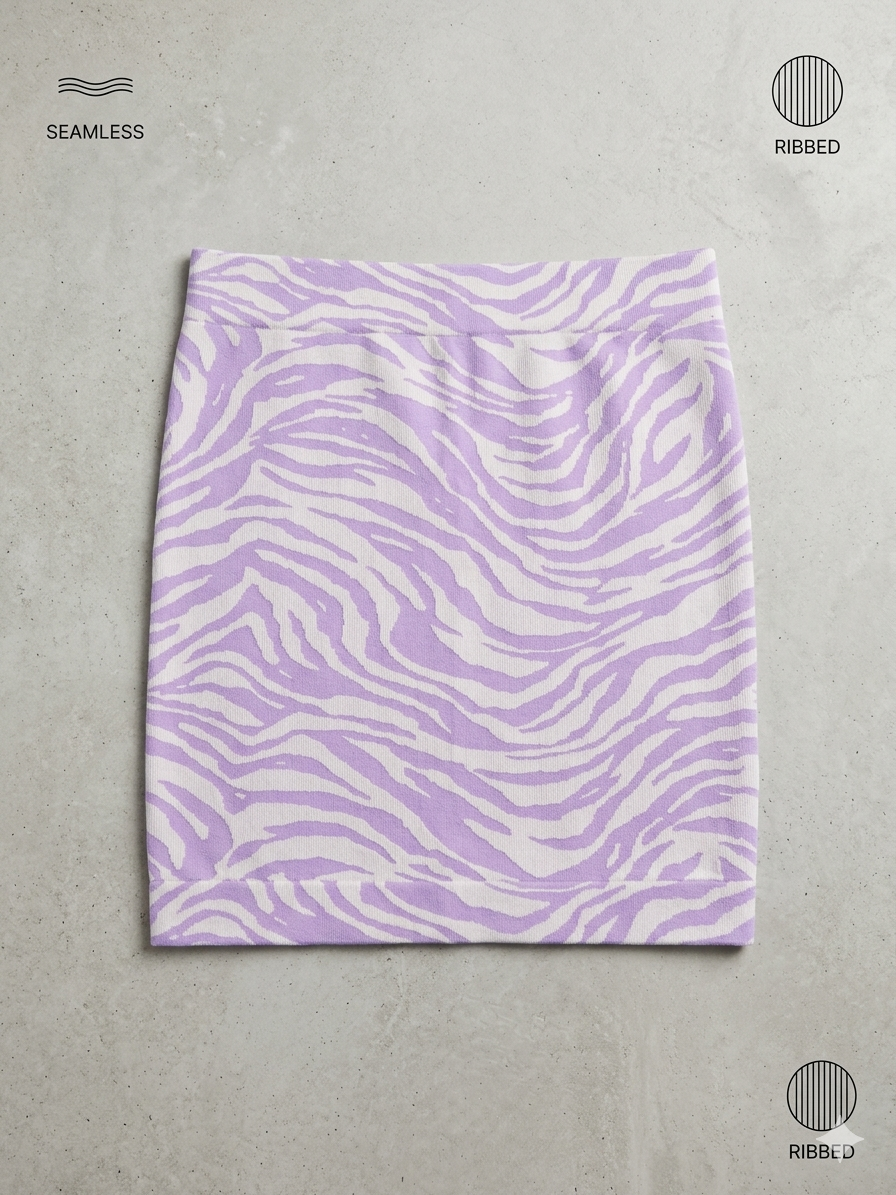Seamless Ribbed Mini Skirt