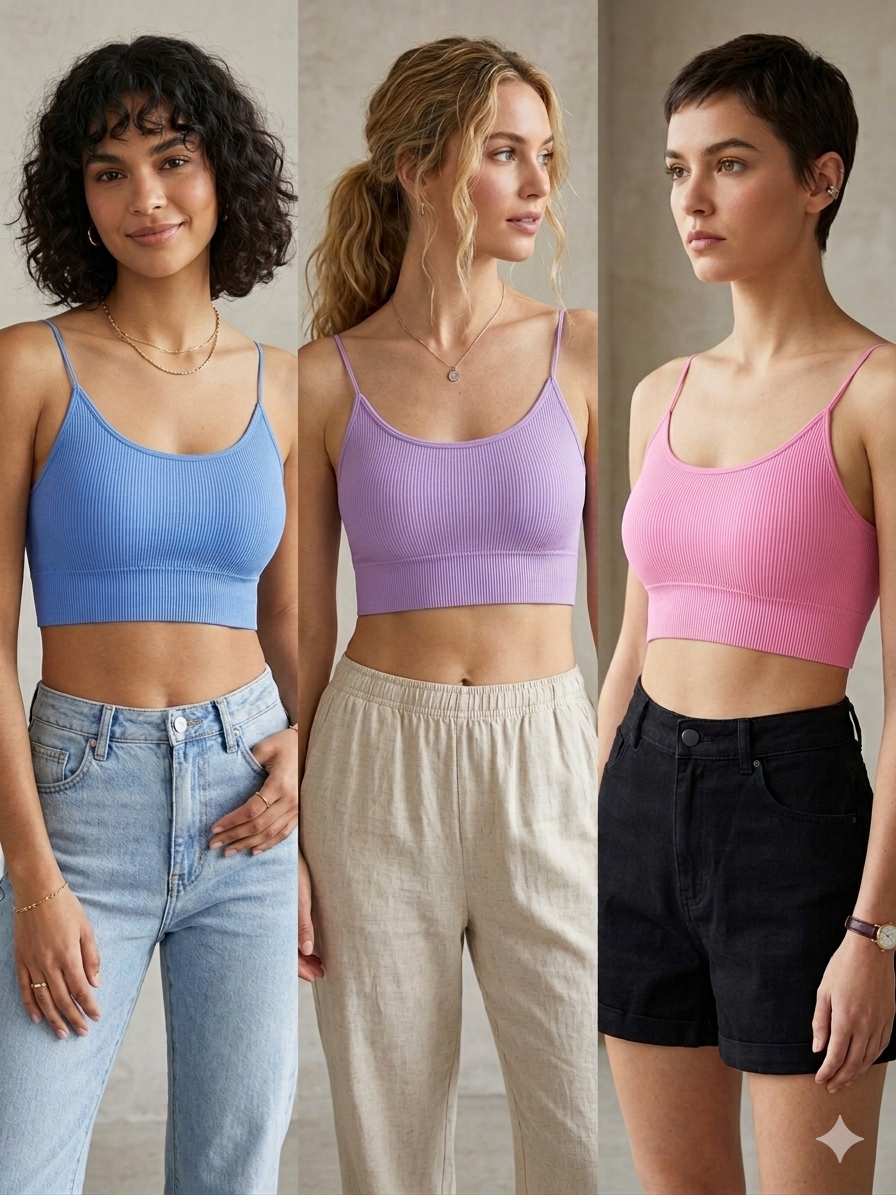 Ribbed Crop Top/  Athletic bralettes 3