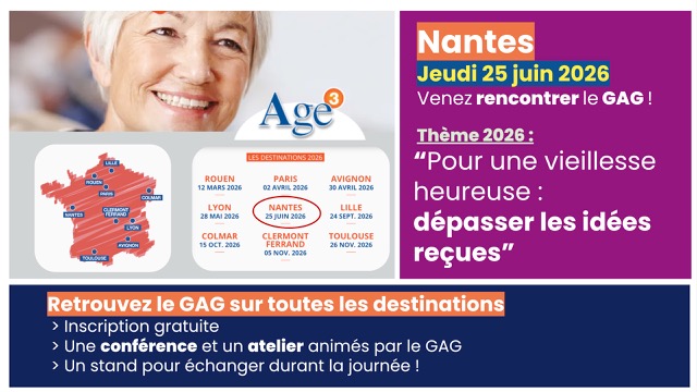 AGE3 Nantes : venez rencontrer le GAG le 25 juin prochain ! 