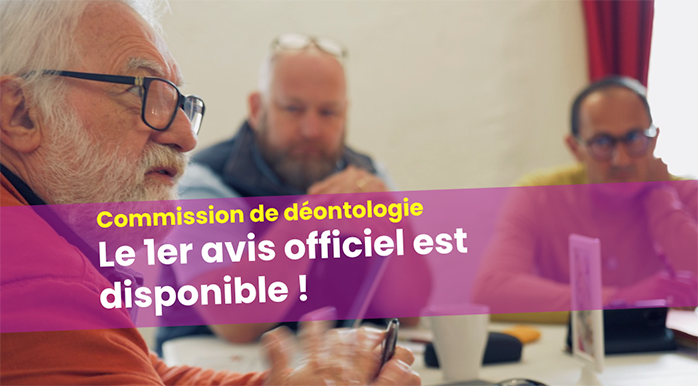 Le 1er avis de la commission de déontologie de l'animateur social est disponible ! 