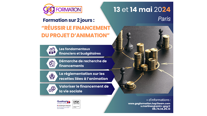 Focus sur la formation "Réussir le financement de son projet d'animation"