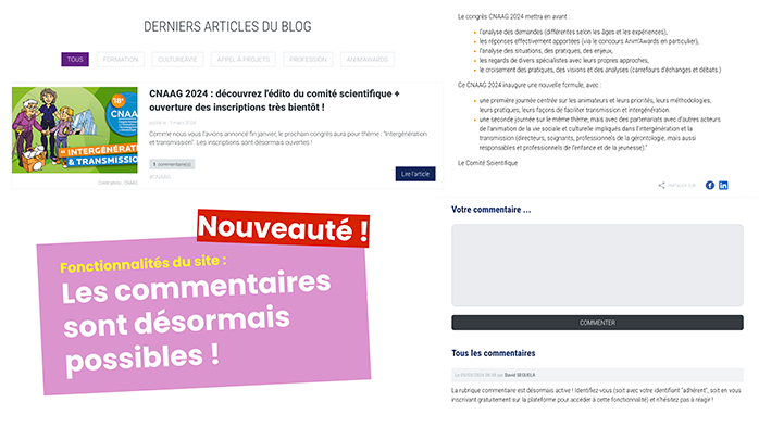 Vous pouvez désormais commenter les articles !