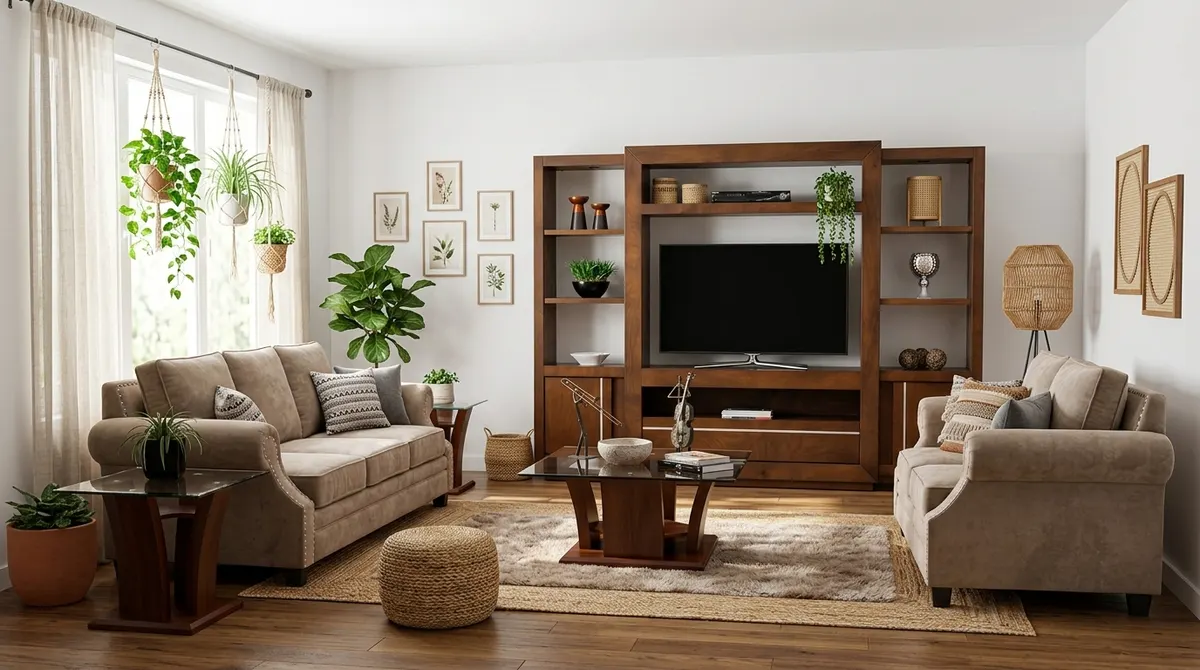 Ambiente sala boho