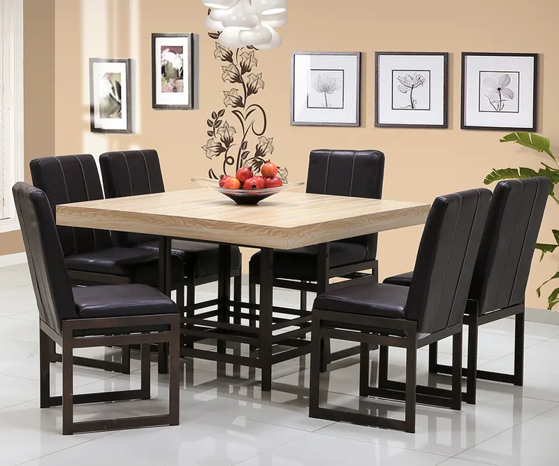Zaz Antecomedor Cali 6 sillas vinil chocolate