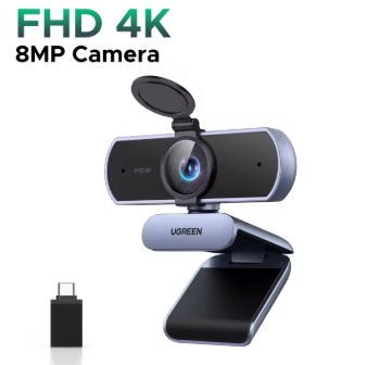 4K FHD 1080P Webcam 8MP for PC, PDAF Auto Focus, Dual AI Noise-Cancelling Mics, Web cam Camera