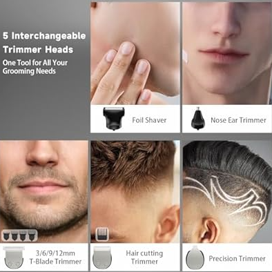 Beard Trimmer for Men, Electric Razor for Nose, Body, Face and Mustache 1