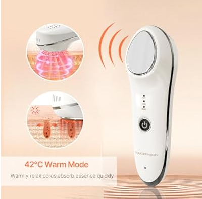 Face Massager Hot and Cold, 42C/6C Vibration Device for Smoother Tighter Face