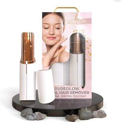 Facial Hair Removal for Women Device, White | Precise, Gentle Beauty & Personal Care Products for Ladies | Flawless Touch Facial Hair Remover for Women wLED Light | Face Razors