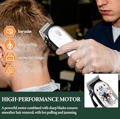 Mens Professional Hair Clipper & Beard Trimmer Kit