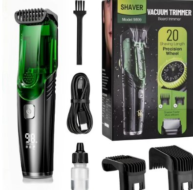 Vacuum Beard Trimmer for Men