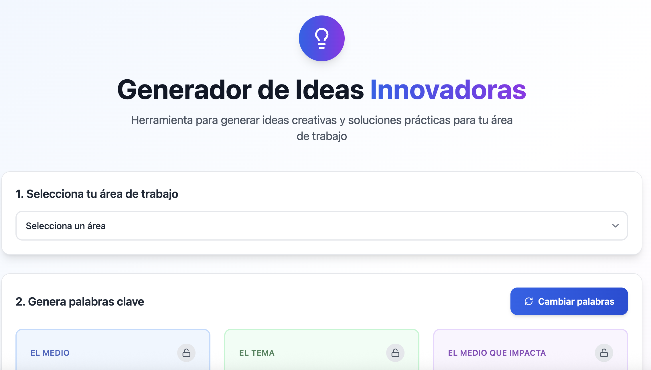 Generador de Ideas Innovadoras