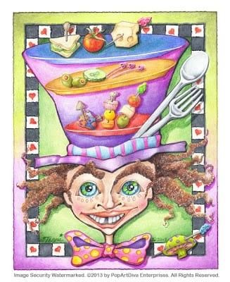 The MAD PLATTER on the Hat of the Mad Hatter