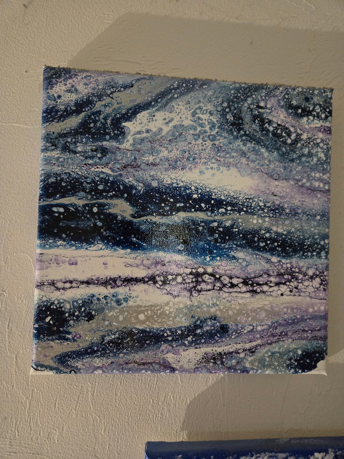 Acrylic pour, blue jupiter
