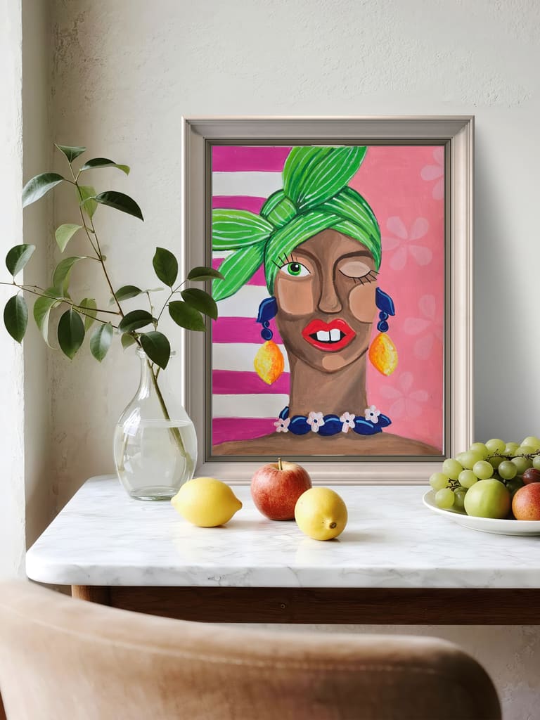 Whimsical Woman Portrait