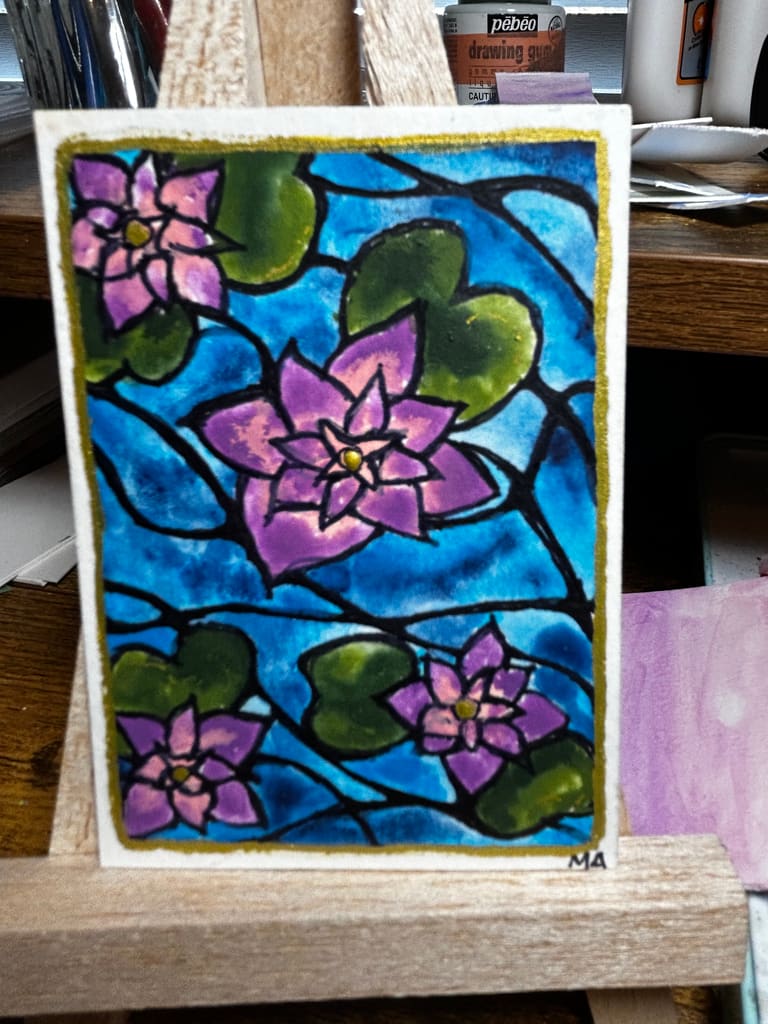Stained Glass Water lillies