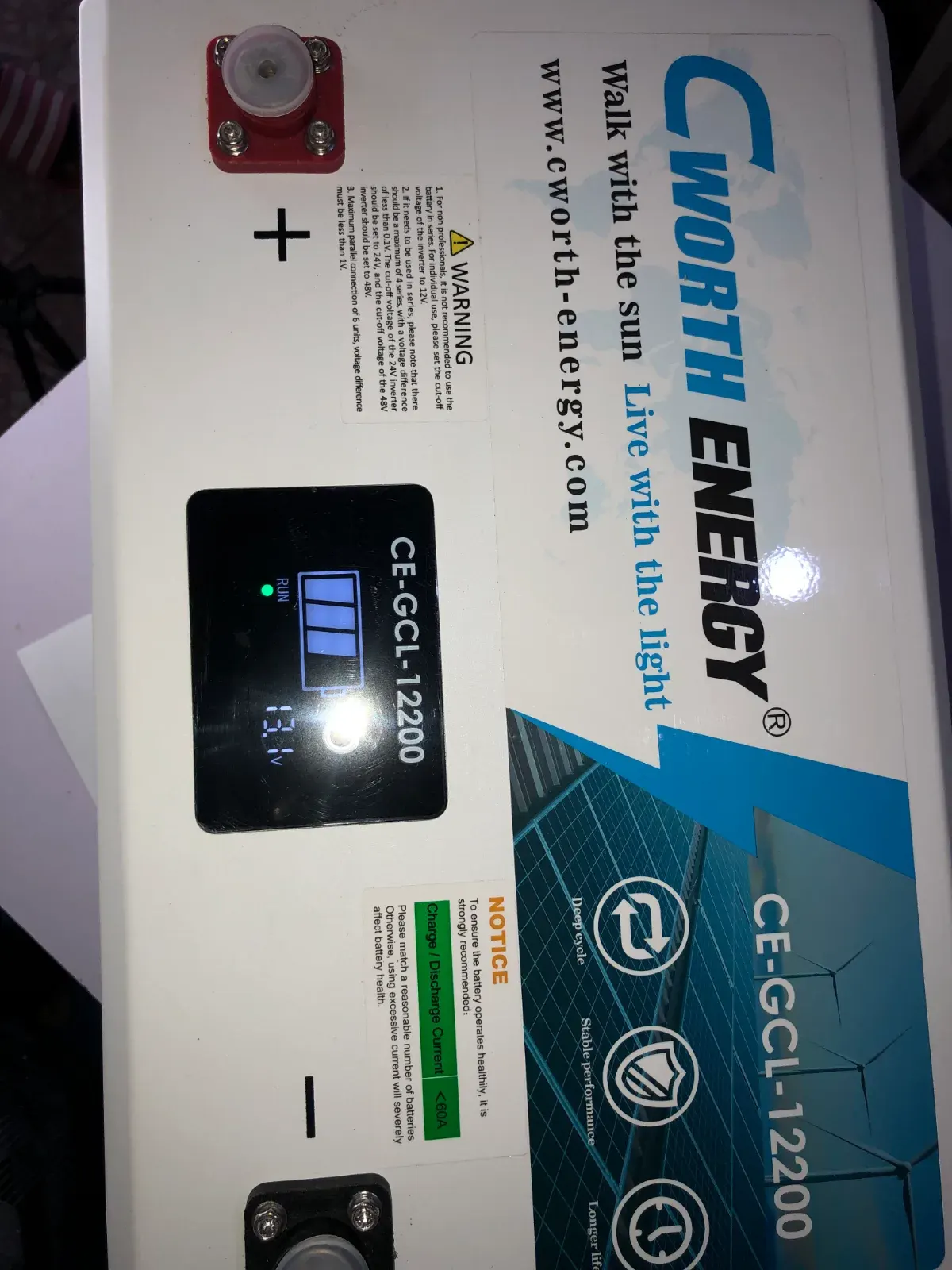 2.56KWh Cworth Lithium Battery (200Ah 12V), photo 2 of 3