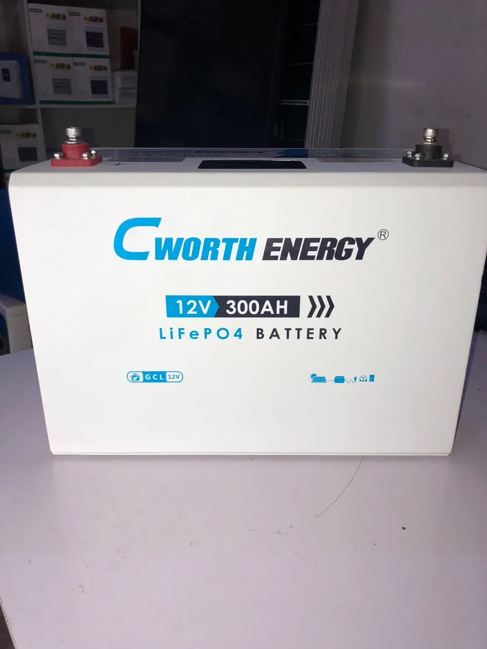 3.84Kwh 12.8V Cworth LiFePO4 lithium battery (300Ah 12V)