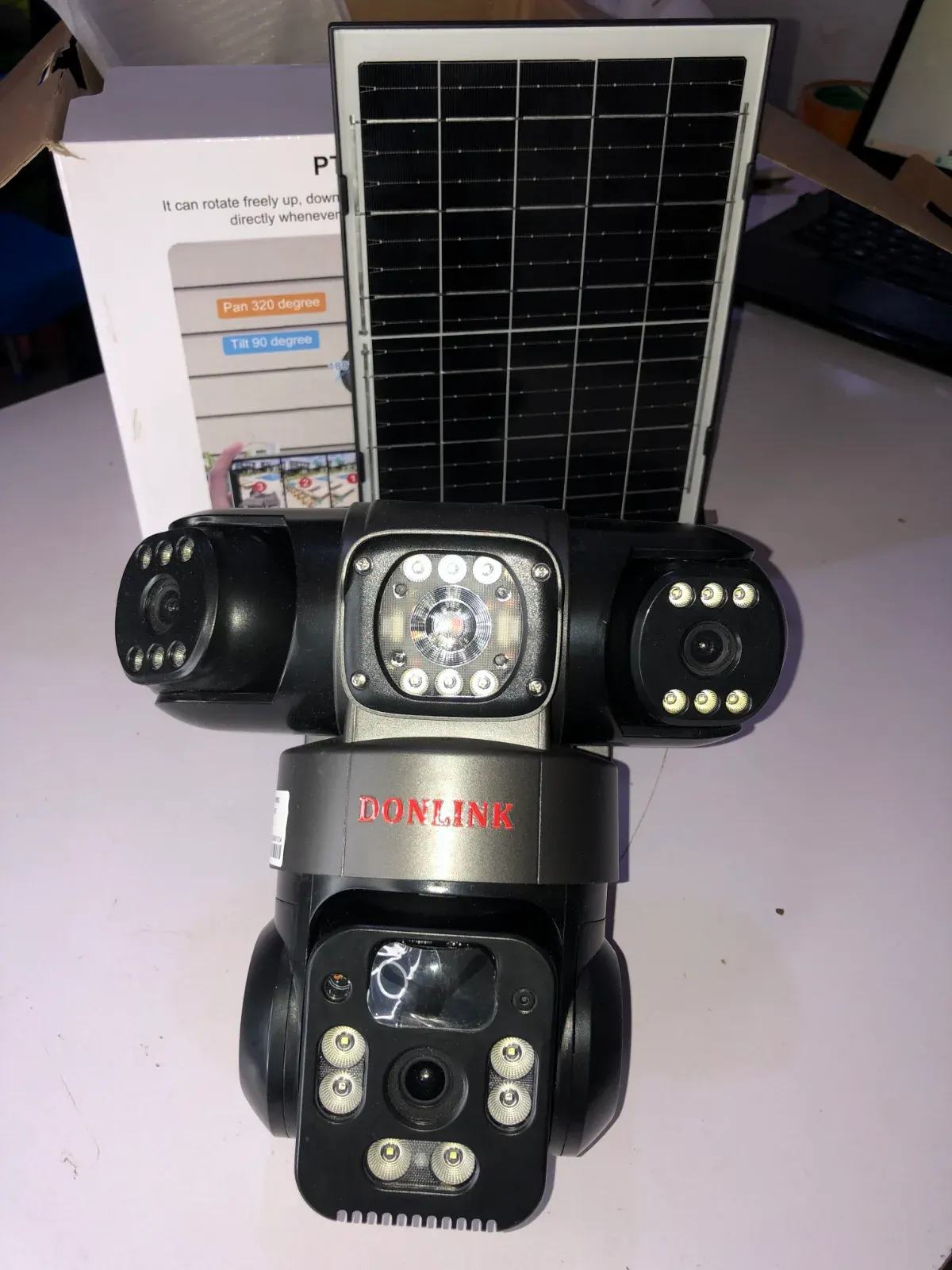 3 Lens 4G Solar CCTV Camera – Wireless Outdoor PTZ Security Camera