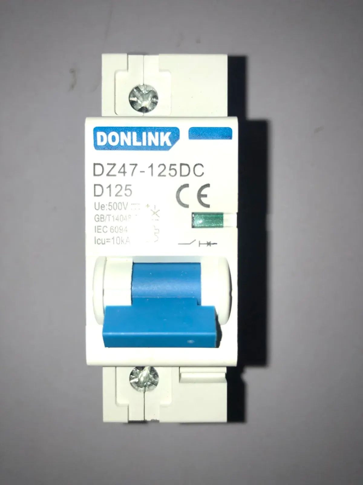 125A DC DONLINK MCB 250V, 1 Pole Direct Current, photo 2 of 2