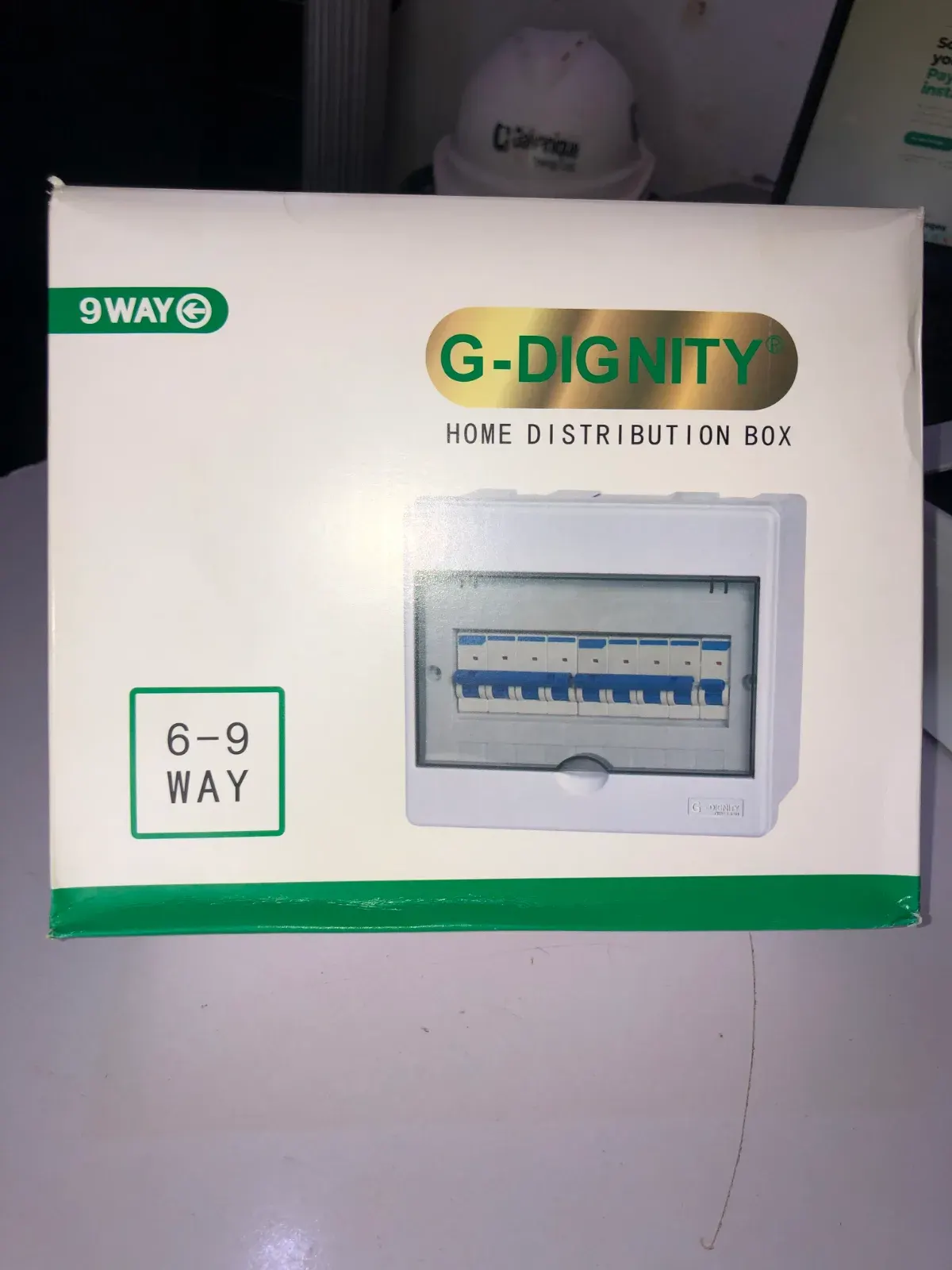 9 Way Circuit Breaker Distribution Protection Box with DIN Rail, Surface-Mounted